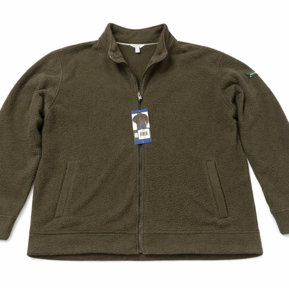 Orvis Olive Green Fleece Full Zip Jacket — Size Large NWT - Picture 2 of 8